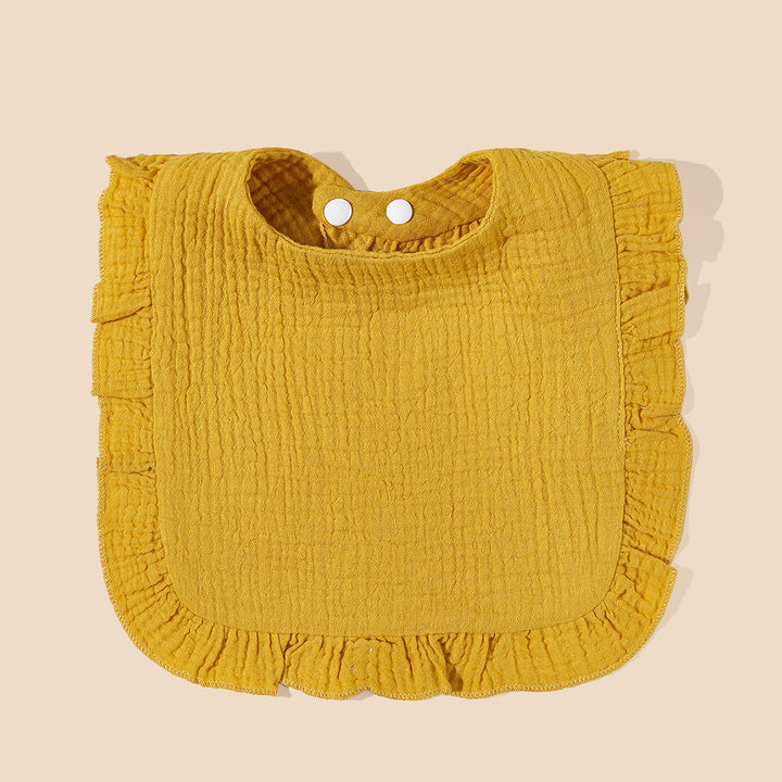 Soft Ruffled Muslin Baby Bib kalsten