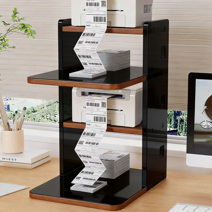 Desktop Printer Stand Organizer with Paper Stacking Shelf