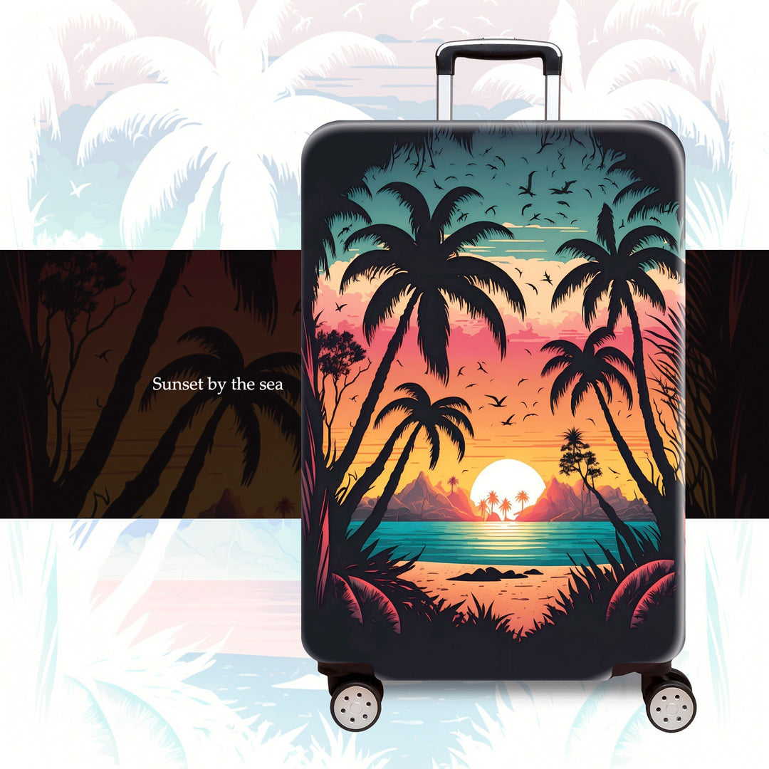 Women's Hard Shell Suitcase with Tropical Vacation Design Kalsten