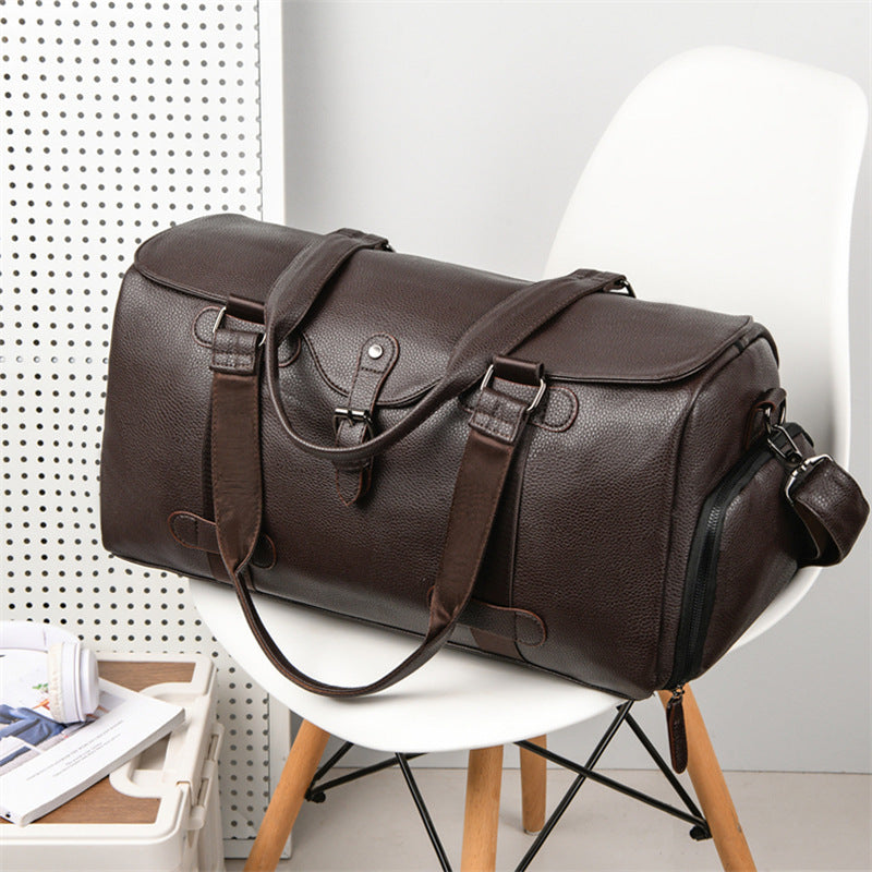 Premium Leather Weekender Duffel Bag Kalsten