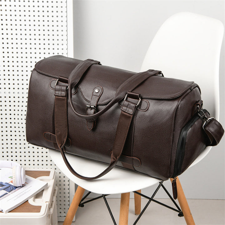 Premium Leather Weekender Duffel Bag Kalsten