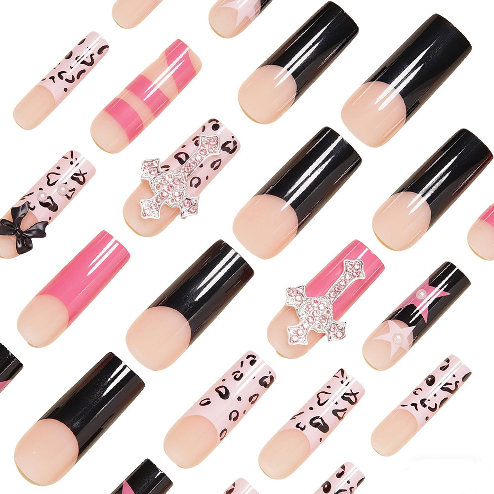 Decorative Cross and Bow Nail Art Kalsten