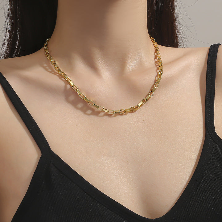 Chunky Rectangular Link Necklace Kalsten