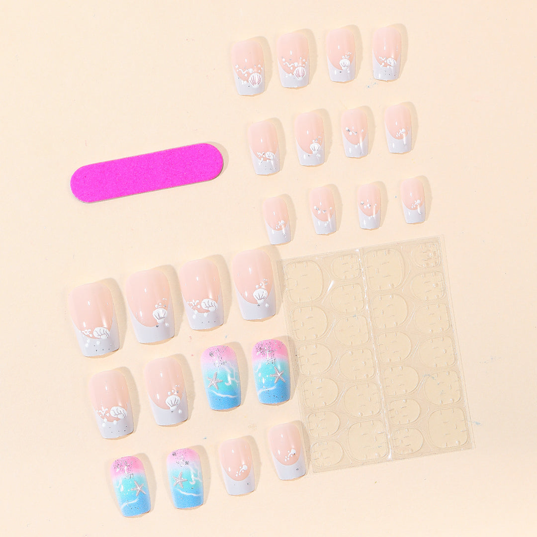Ocean-Inspired Gel Nail Art Extensions Kalsten