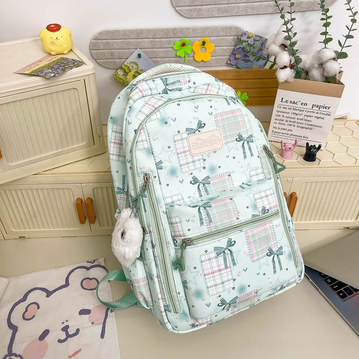 Cute Graphic Print School Backpack Kalsten