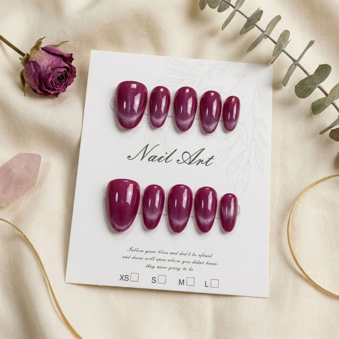 Premium Glossy Press-On Nail Set