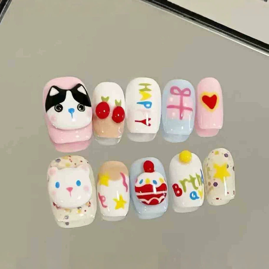 Fun Thematic Press-On Nail Set