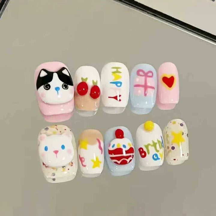Fun Thematic Press-On Nail Set