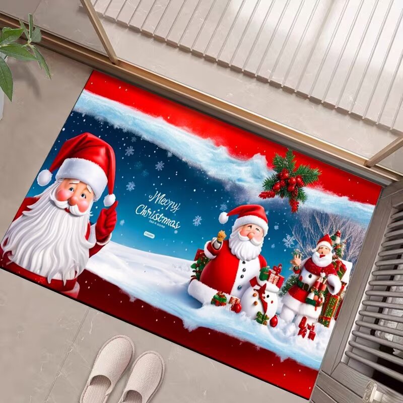 Festive Holiday Scene Entrance Mat