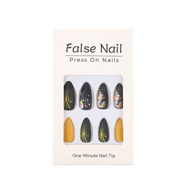 Artificial nails with floral patterns and accessories Kalsten