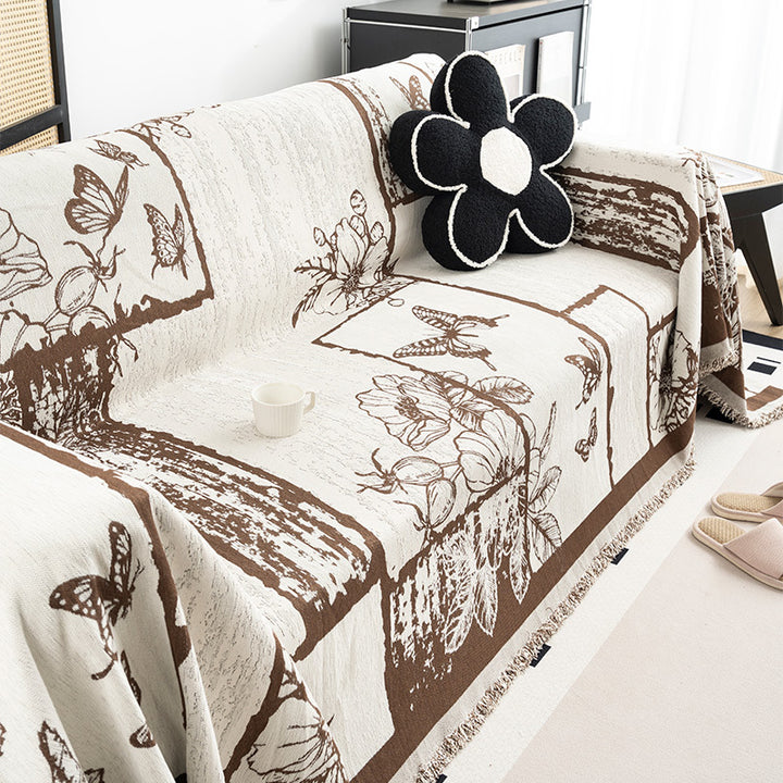 Cozy Floral Pattern Throw Blanket