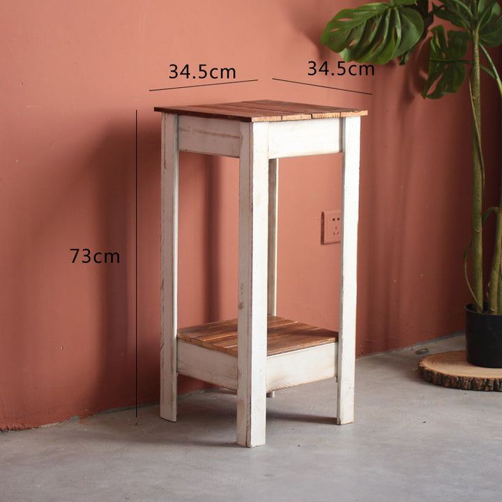Handmade side table made of solid wood Kalsten
