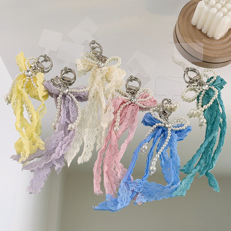 Elegant Pearl Embellished Charm Keychain Kalsten