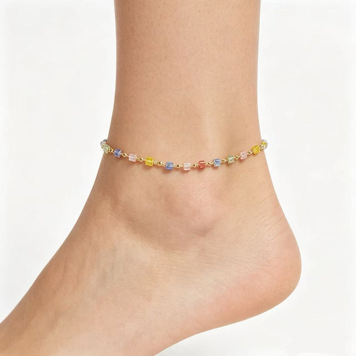 Dainty Beaded Chain Necklace Kalsten