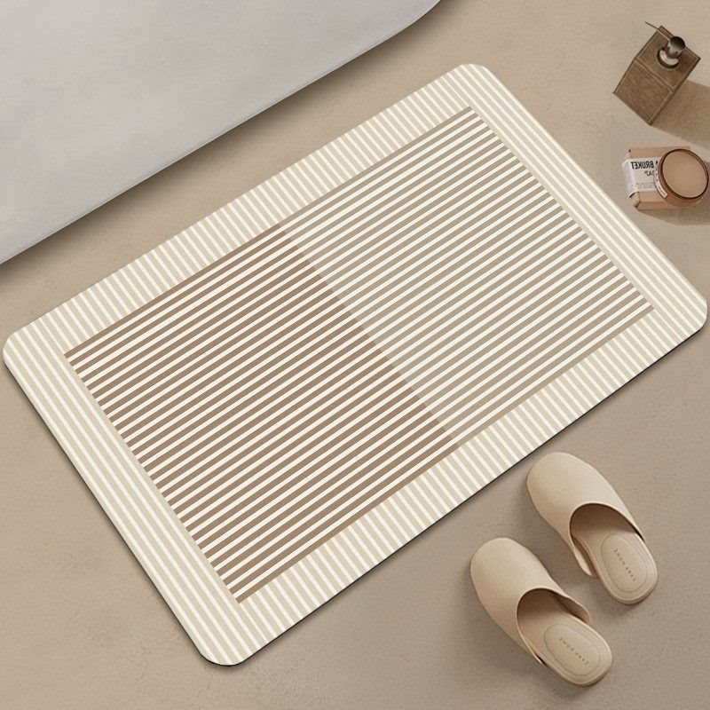 Geometric Pattern Bath Mat for Bathroom