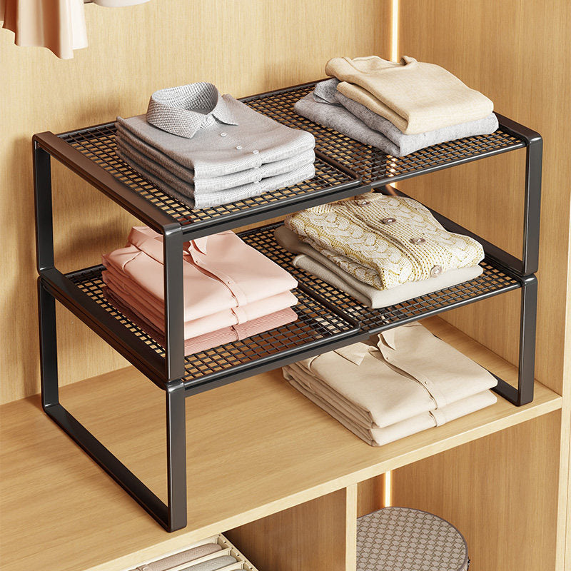 Adjustable Metal Closet Shelf Riser Organizer