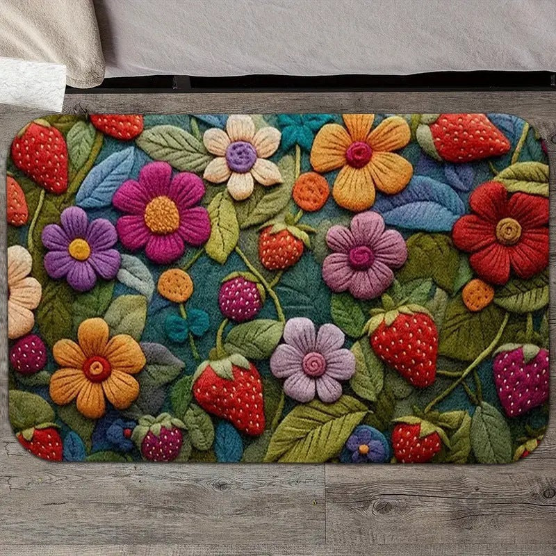 Floral Kitchen Runner Mat