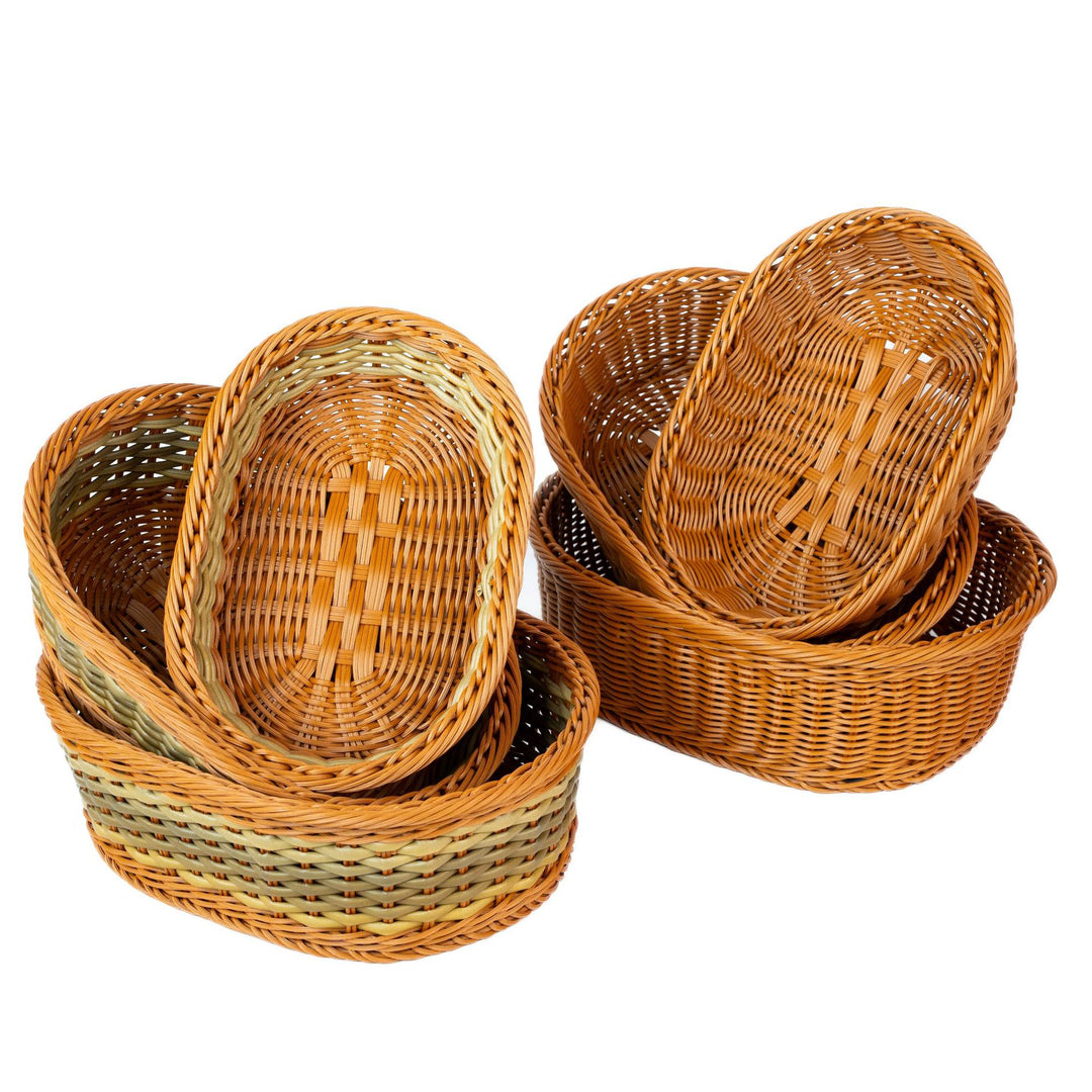 Women's Oval Willow Basket Set with Handwoven Details Kalsten