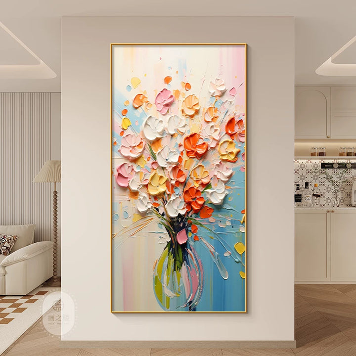 Artistic Textured Floral Canvas Artwork for Interiors