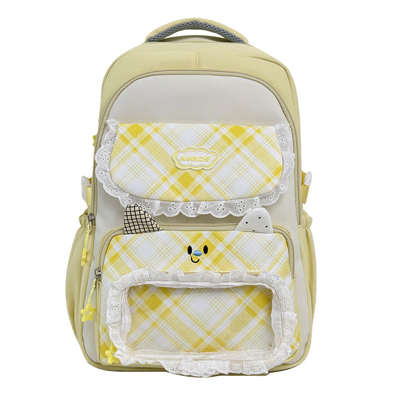 Stylish Multi-Pocket Backpack with Cute Decorative Accents Kalsten