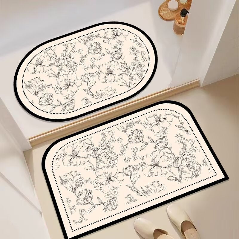 Decorative Floral Entryway Mat Kalsten