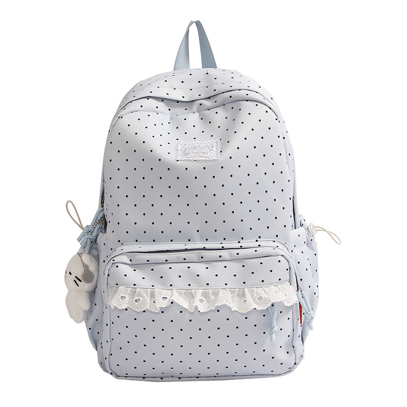 Playful Polka Dot Pattern School Backpack Kalsten