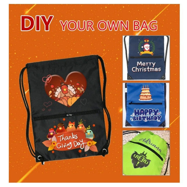 Sporty drawstring bag with zippered pockets Kalsten