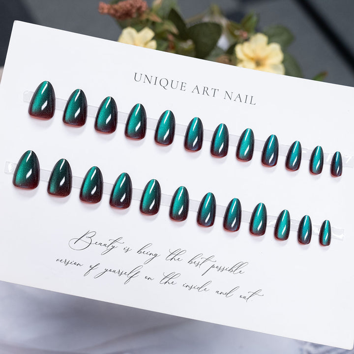Glossy Press-On Nail Art Set