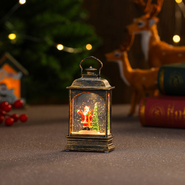 Decorative LED Lantern with Snowman Scene Kalsten