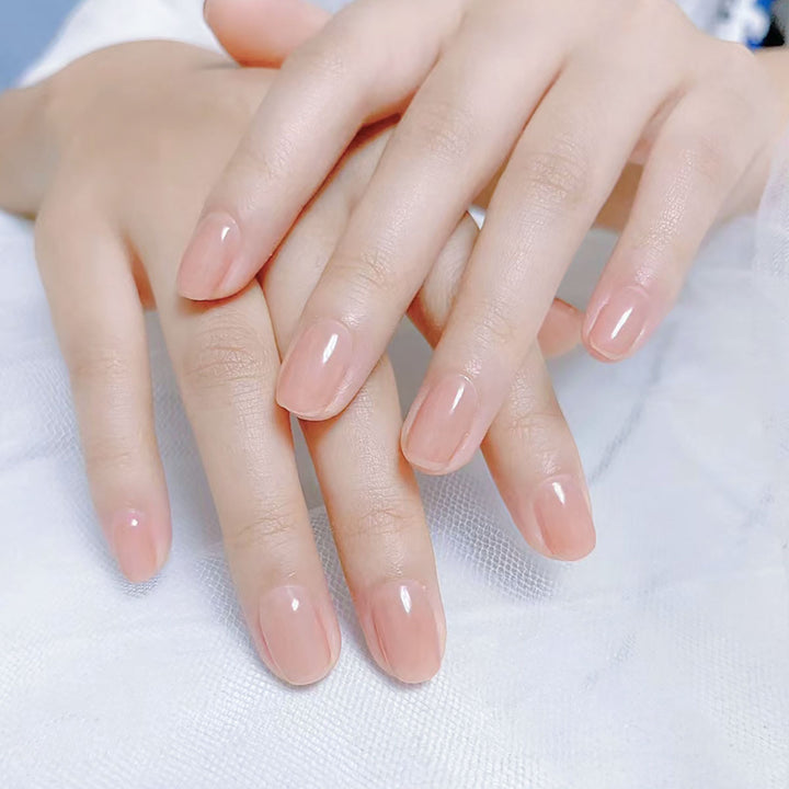 Elegant Natural Finish Press-On Nails