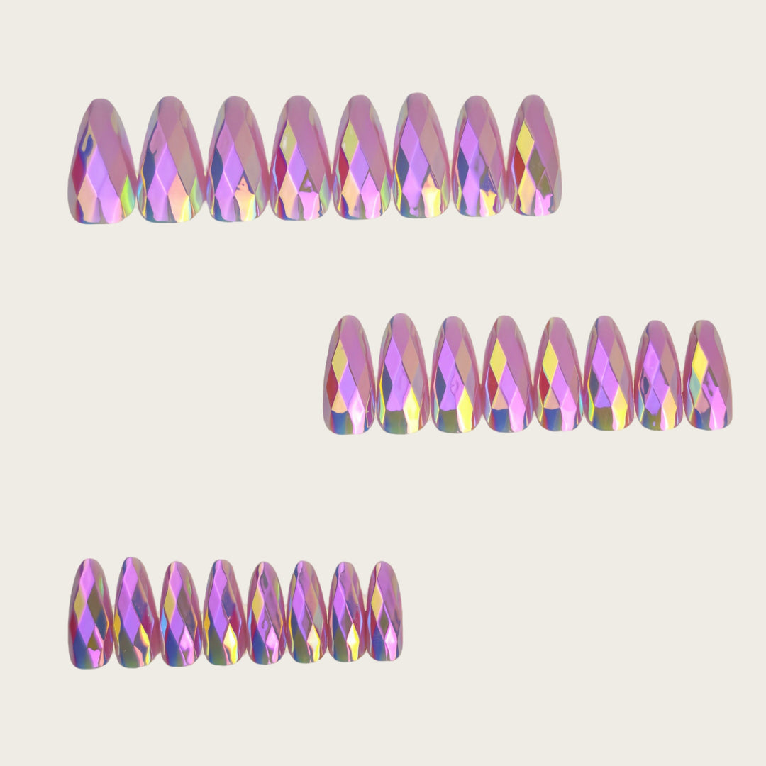 Artificial nails with geometric crystal design Kalsten