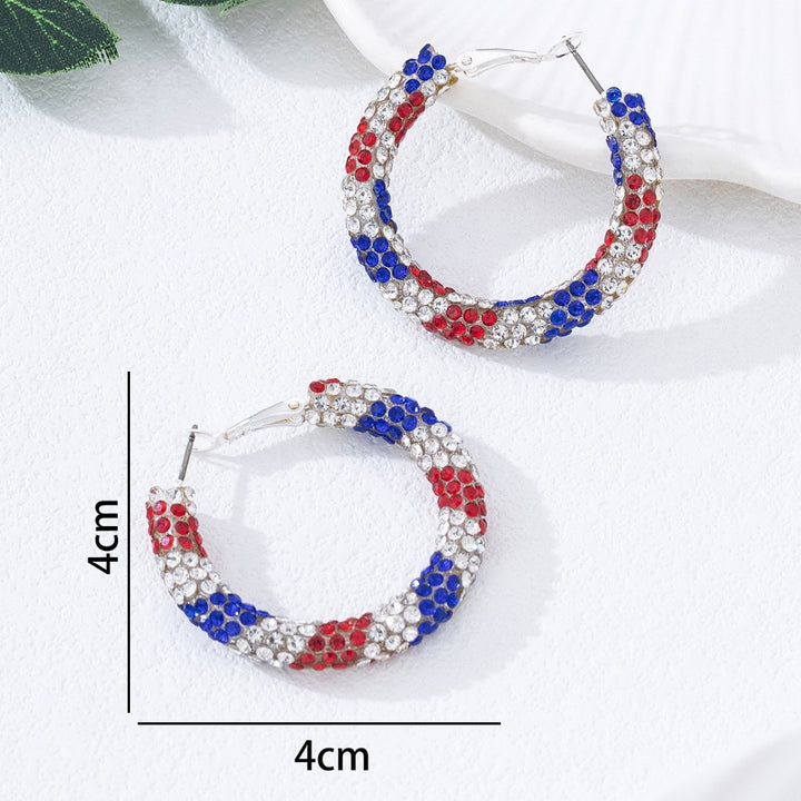 Women nan statement hoops with sparkling crystal trim and secure closure Kalsten