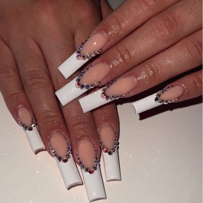 Luxurious Rhinestone Embellished Long Stiletto Press-On Nails Kalsten