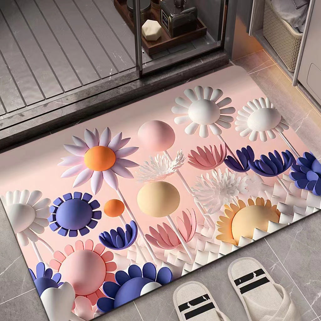 3D Textured Floral Mat Kalsten