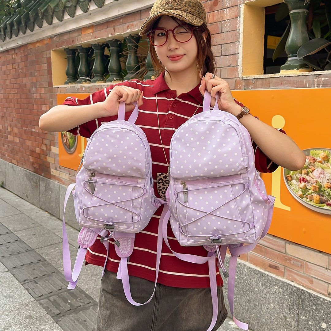 Stylish Polka Dot Backpack Kalsten