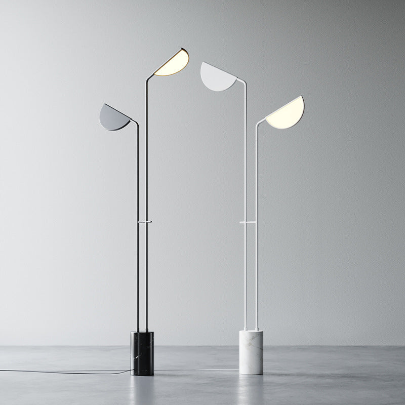 Modern Adjustable Floor Lamp with Dual Shades