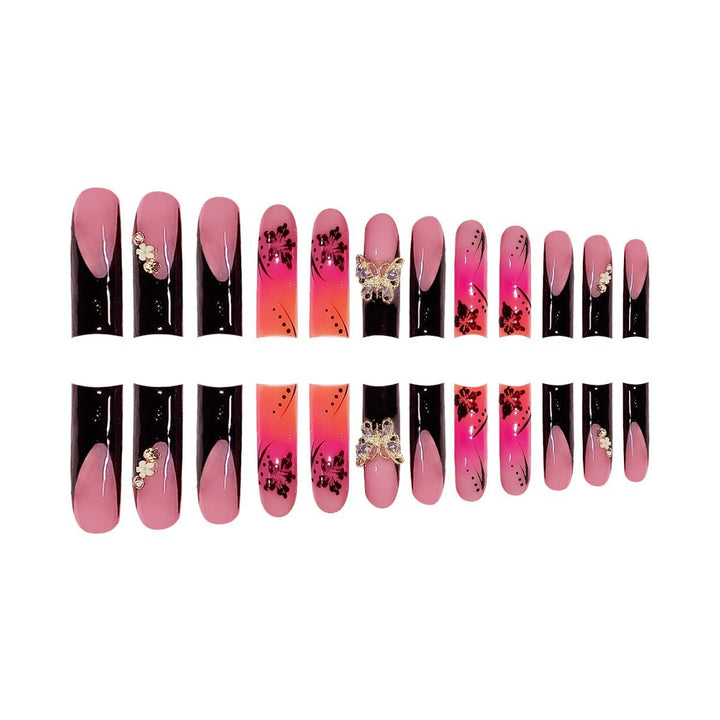 Glamorous Floral Nail Art Extensions Kalsten