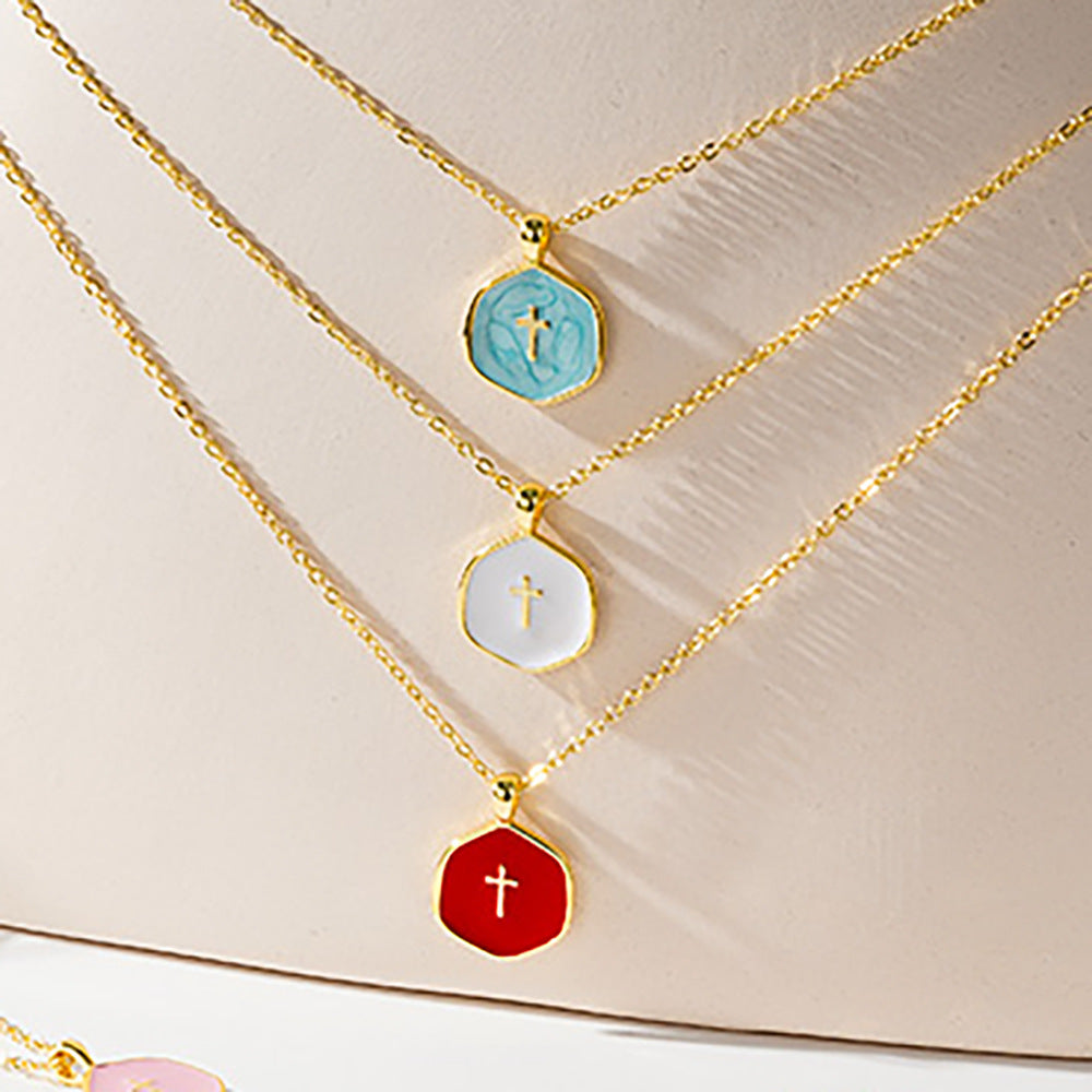 Elegant Cross Pendant Necklace Kalsten