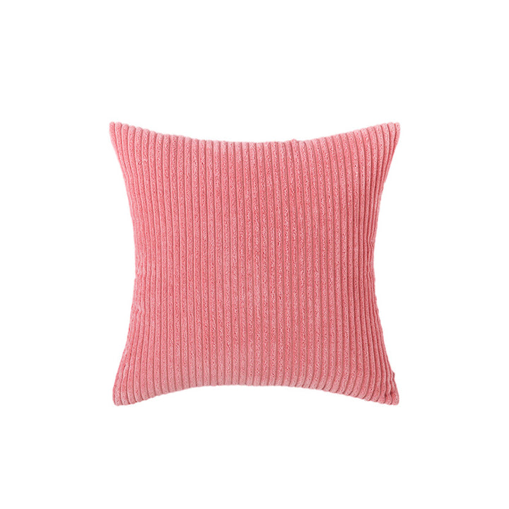 Corduroy Ribbed Square Accent Pillow Cover with Deep-Channel Texture and Concealed Zipper