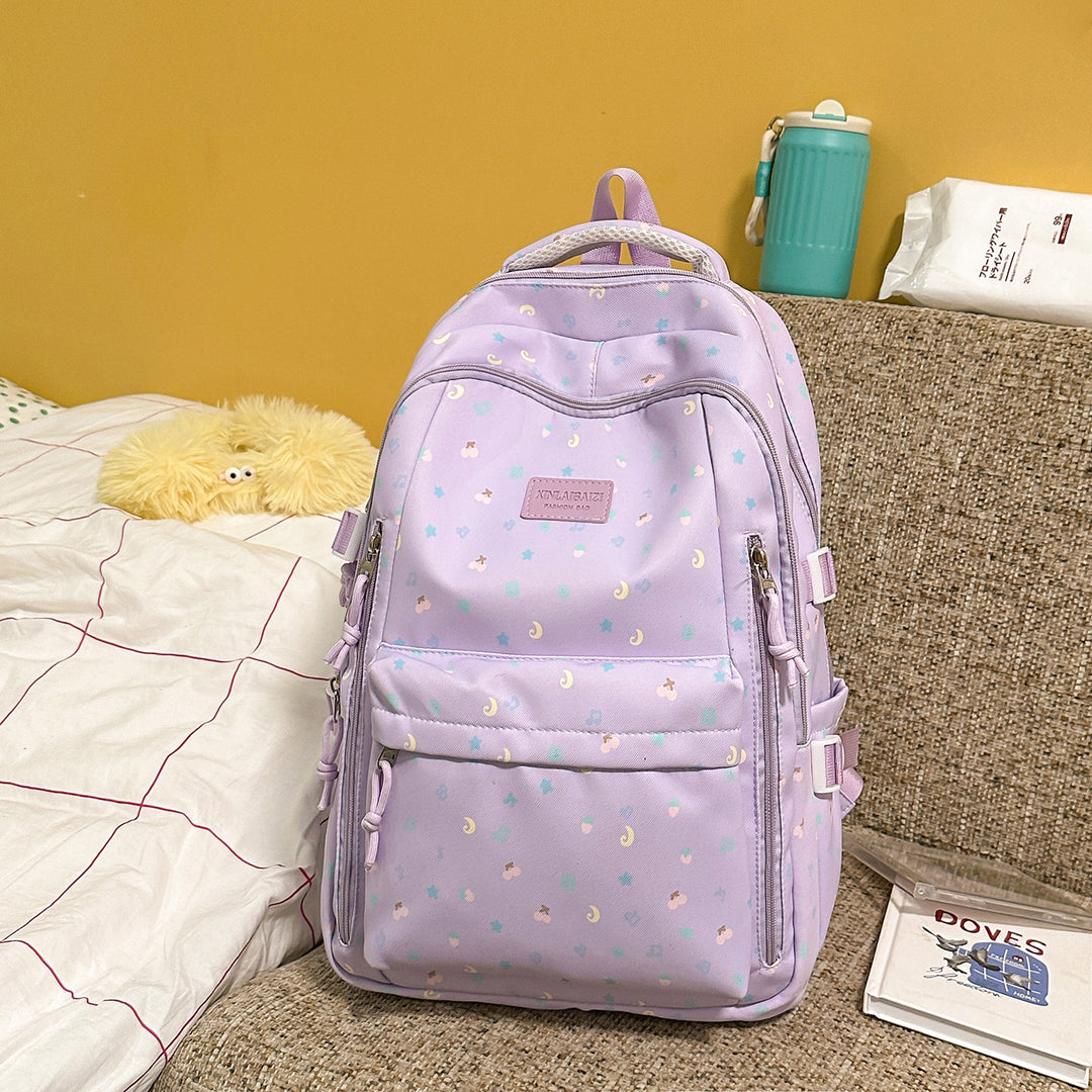 Stylish Multi-Pocket Backpack with Decorative Accents Kalsten