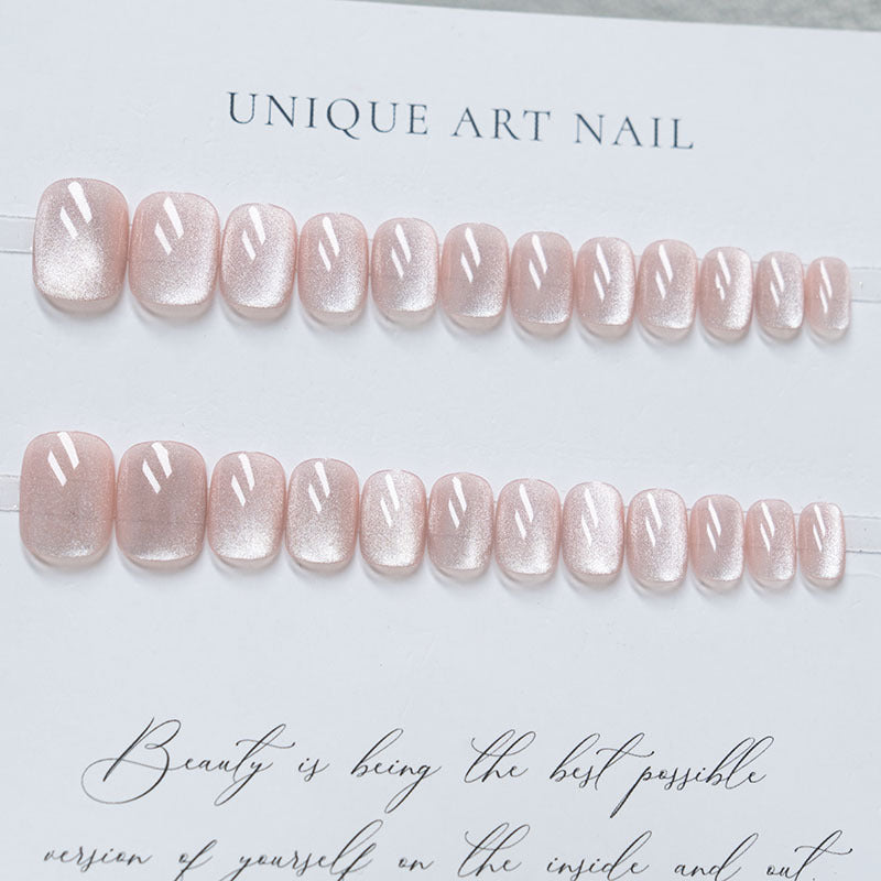 Press-On Nail Art with Glossy Finish