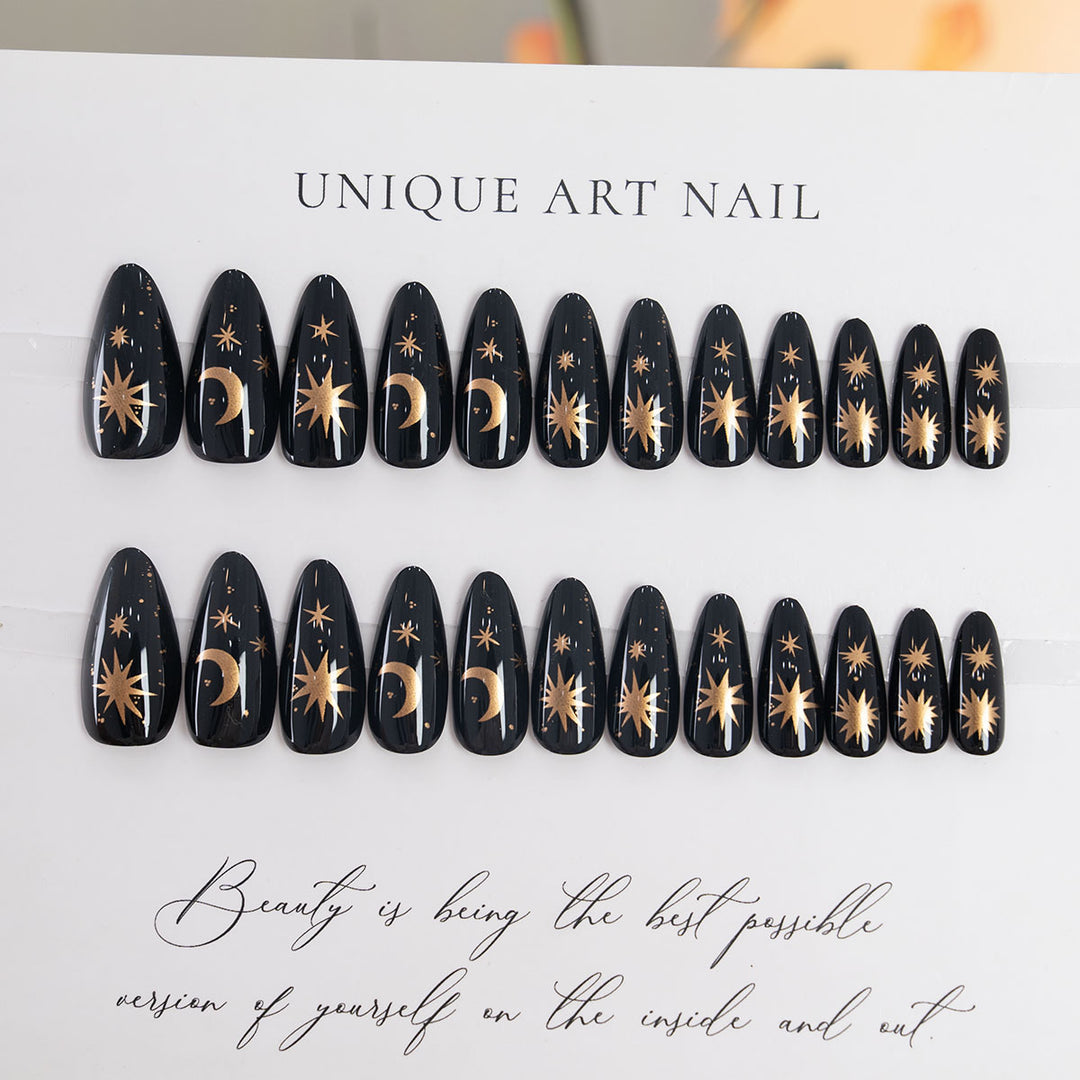 Celestial Themed Stiletto Press-On Nails