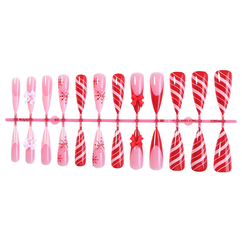 Creative nail art set with festive motifs and embellished accents Kalsten