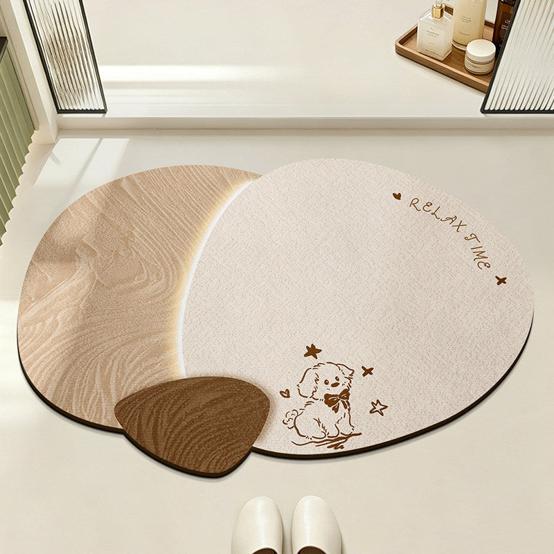 Cute Dog Themed Bath Mat for Home