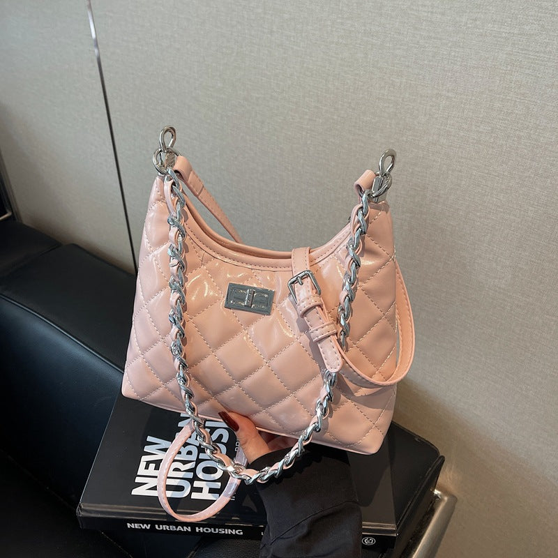 Quilted Faux Leather Chain Handbag Kalsten