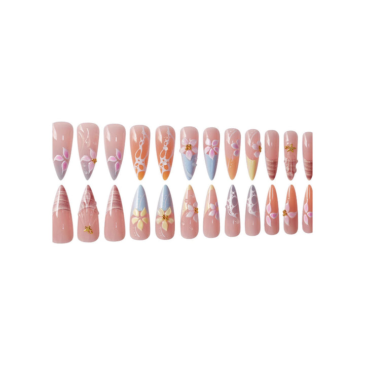 Premium Floral Art Press-On Nails Kalsten