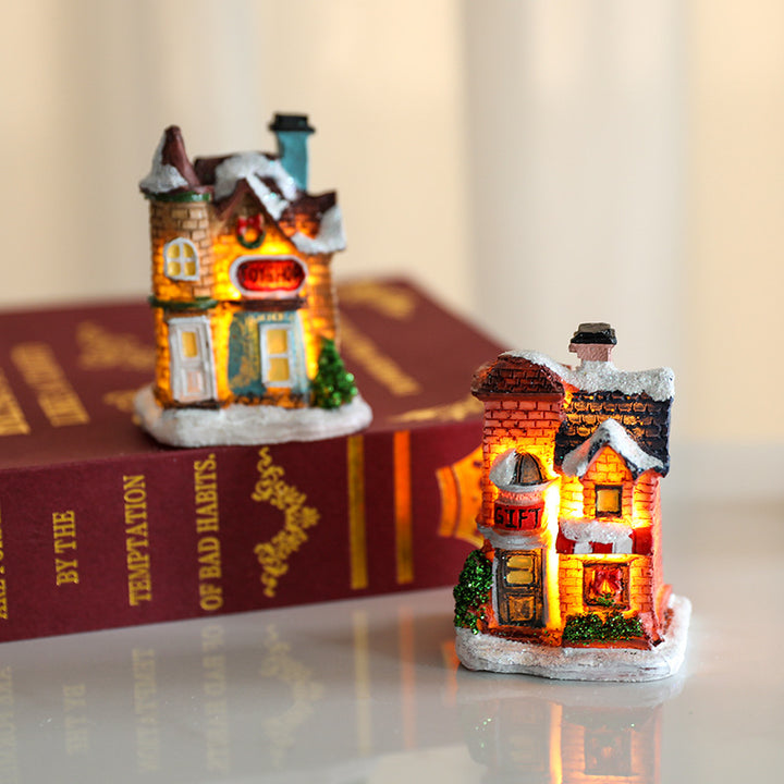 Decorative LED Village House Figurine Kalsten