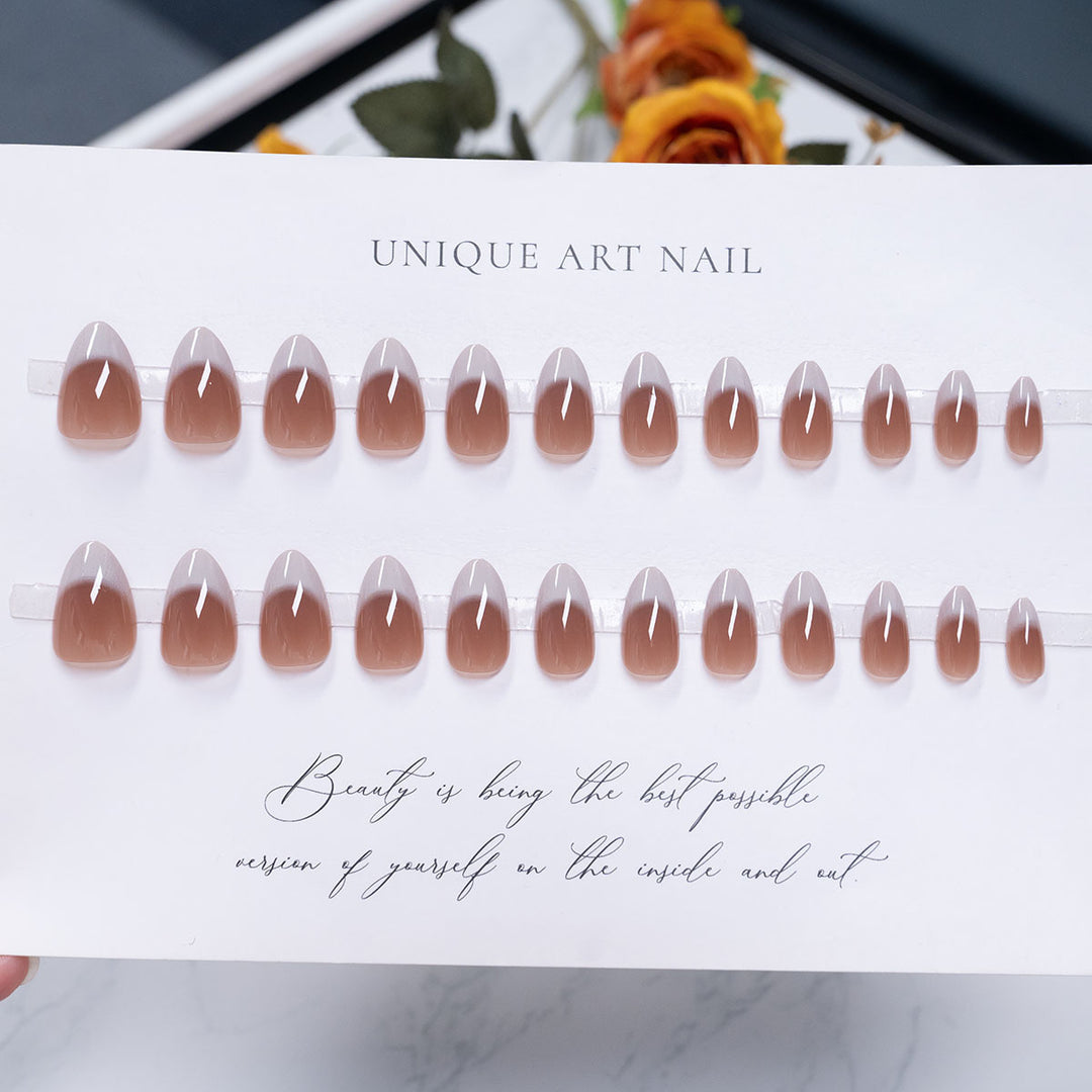 Elegant Glossy Press-On Nail Set  1791110280