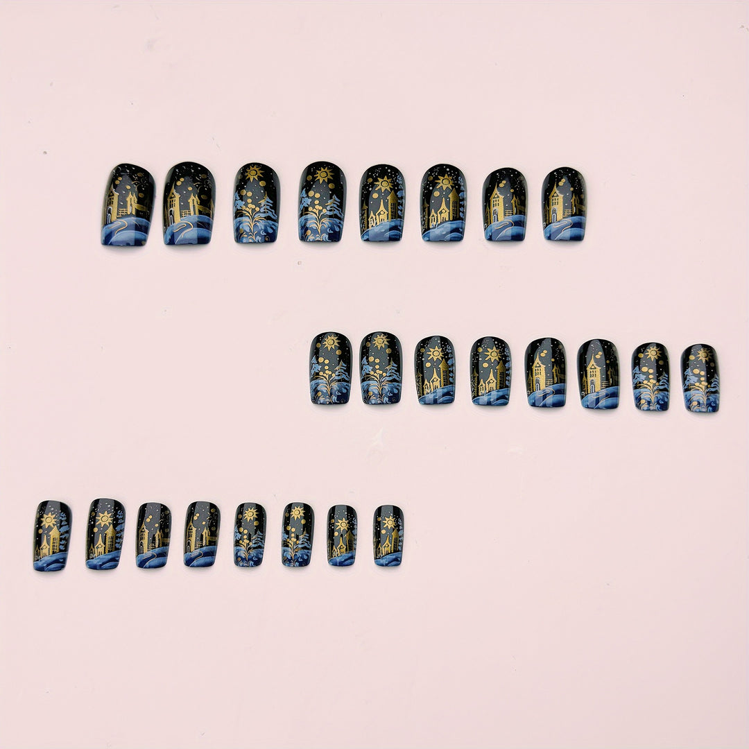 Artificial Nails in Festive Winter Landscape Design Kalsten