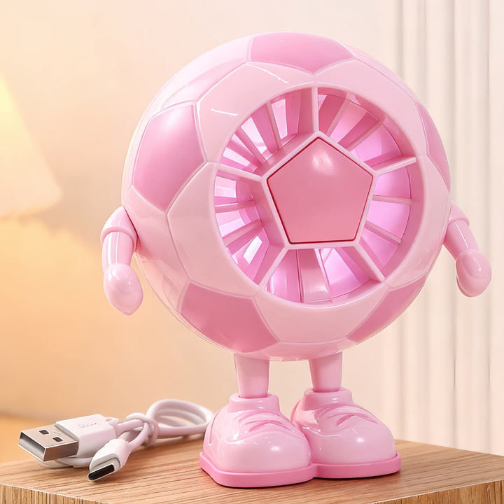 Ladies portable USB mini fan in creative soccer design Kalsten